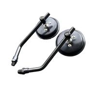 1 Paio Di Specchietti Retrovisori Rotondi Universali Per Moto, 10 Mm, Cromati Neri, Retrovisore Per Scooter(Black)