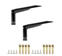 1 paio di staffe per mensole galleggianti in metallo resistente a L, staffa angolare a 90 gradi, staffe per mensole in metallo, staffa di facile installazione a parete resistente