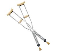 1 Paio di Stampelle Ascellari Mediche per Camminare Stampelle Ascellari Regolabili in Alluminio con Imbottiture Ascellari e Imbottiture per Maniglia per Adulti con Altezza 5' 8''-6' 4'' Capa