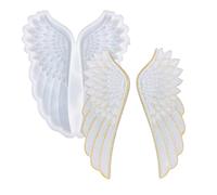 1 paio di stampi in silicone per resina epossidica a forma di ali d'angelo sinistra e destra, 1 paio super large 16 x 6,1 cm