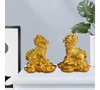 1 Paio di Statue Cinesi Feng Shui Kylin per La Casa, Il Soggiorno, L'arredamento