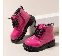 1 Paio Di Stivali Stile Britannico A Metà Polpaccio rivestito Da Ragazza, Adatti Per La Primavera E L'autunno EUR21,EUR22,EUR23,EUR24,EUR25,EUR26,EUR27,EUR28,EUR29,EUR30Colore unico