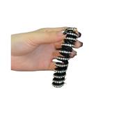 1 paio di strass linea telefonica anello for capelli spirale gomma for fasce elastiche alta corda elastica coda cavallo ragazze(Black)