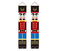 1 paio di striscioni per porte accessori per bambini/adulti alleviare lo stress forniture delicato mestiere con fine poliestere banner porta di Natale all'aperto