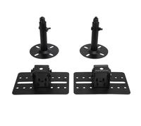 1 paio di supporti per altoparlanti da parete e soffitto, supporto per altoparlanti in ferro resistente con asta telescopica per home theater e studio, rotazione regolabile a 180°