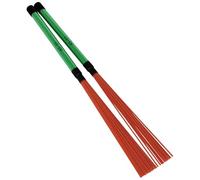 1 paio di tasselli retrattili per percussioni con setole in nylon, bacchette per batteria multiple, facili da usare, spazzole per batteria, mazze e aste