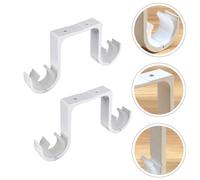 1 paio di tende a per tende a bordo cornice a doppia asta (bianco)