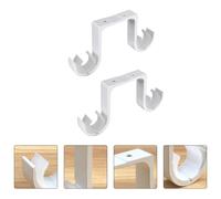 1 paio di tende a per tende a bordo cornice a doppia asta (bianco)