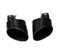 1 Paio Di Terminali Di Scarico Ovali Per A4 A5 A6 A7 Upgrade RS4 RS5 RS6 RS7 In Acciaio Inox Neri Con Ugello Per Collettore Di Scarico(NERO)