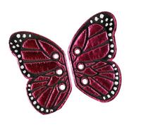 1 paio di toppe termoadesive da applicare con ferro da stiro, da applicare con ferro da stiro, da cucire, per abbigliamento, jeans, cappelli, zaini, ali di farfalla, ricamate, termoadesive