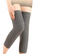 1 Paio Donna Uomo Inverno Ginocchiere Pad Addensare in Pile Supporto for Il Ginocchio Brace Caldo Compressione Termica Manica(Gray,M(40-55kg))