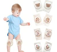 1 paio Ginocchiere e gomitiere morbide ed elastiche per neonati e bambini piccoli - Protezioni antiscivolo per gattonare e proteggere braccia e gambe Orso,unicorno,Piccolo elefante blu,gattino ghirlan