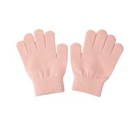 1 paio guanti da bambino divisi a cinque dita, design a maglia elastica, colore multiplo essenziale per la stagione fredda, per guanti a maglia elasticizzati per