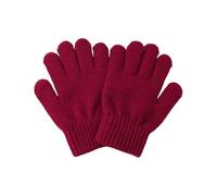 1 paio guanti da bambino divisi a cinque dita, design a maglia elastica, colore multiplo essenziale per la stagione fredda, per guanti a maglia elasticizzati per