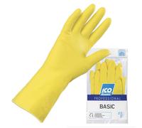 1 Paio guanti da lavoro riutilizzabili in lattice Icoguanti BASIC giallo