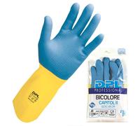 1 Paio guanti da lavoro riutilizzabili in lattice Icoguanti BICOLORE XL 9-9,5