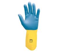 Ico CP Guanti Bicolor Lattice Giallo-Blu M