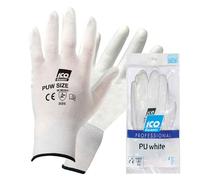 1 Paio guanti da lavoro riutilizzabili in maglina Icoguanti PU white taglia XL 9
