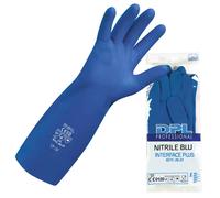 1 Paio guanti lunghi da lavoro 33cm Icoguanti NITRILE BLU XL 9