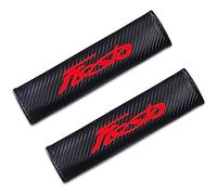 1 Paio Imbottiture per Cinture di Sicurezza per Auto, per FO-rd Fiesta, Custodia Protettiva Comfor per Spalla in Fibra di Carbonio Accessori per Interni Auto,Red