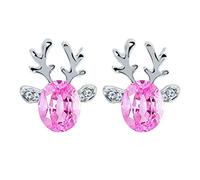 1 paio moda orecchini corna adorabili cristallo elegante per le donne regalo del