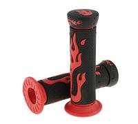 1 Paio Moto Manopole Universale 7/8" 22mm Motociclo Manopole Manubrio Motocicletta Manubri Gomma Antiscivolo Impugnature - Rosso