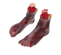 1 paio nero orribile piede sanguinante realistico gamba mozzata