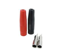 1 paio o 5 pezzi in ottone isolato presa a banana da 4 mm, connettore jack in filo di rame rosso e nero (5 paia)
