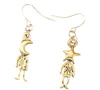 1 paio orecchini pendenti intagliati a stella con lune creative, regalo perfetto per accessori da donna, adatti per orecchini alla per vacanze compleanno