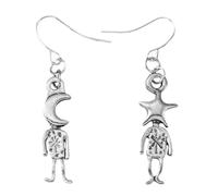 1 paio orecchini pendenti intagliati a stella con lune creative, regalo perfetto per accessori da donna, adatti per orecchini bohémien per vacanze compleanno