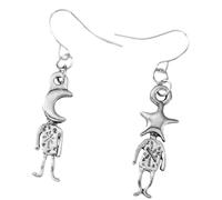 1 paio orecchini pendenti intagliati a stella con lune creative, regalo perfetto per accessori da donna, adatti per orecchini alla per vacanze compleanno
