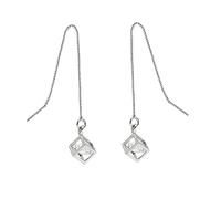 1 Paio Orecchini Quadrati Penzoloni Per Le Orecchie Caduta Dell'orecchio Orecchini Geometrici Gioielli Da Donna L'orecchio Penzola Argento