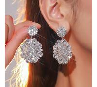 1 paio Orecchino bellissimo palazzo cristallo AB perno per donne Tagli UnicaCristallo artificiale