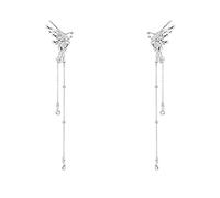 1 paio paraorecchie da fata in argento con perle e nappe, | Orecchini fata elfo fatti a mano, regalo costume fantasy cosplay fata in seta argento, gioielli vintage