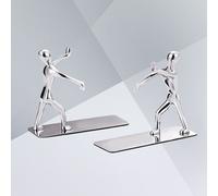 1 paio reggilibri creativi piccoli uomini forma libro organizzatore di riviste