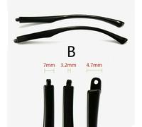 1 Paio Ricambio TR90 Braccio Tempio Occhiali Riparazione Strumento Morbido Nero