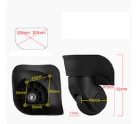 1 Paio Ruote di Ricambio per Valigia per Trolley Bagagli Accessori da Viaggio