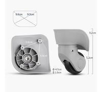 1 Paio Ruote di Ricambio per Valigia per Trolley Bagagli Accessori da Viaggio