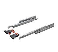 1 paio Salice Futura Estrazione completa UV5-30-K3D-L350-SC Lunghezza 350 mm con smorzamento Smove e regolazione 3D resistente fino a 30 Kg per cassetto di legno