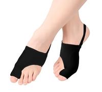 1 Paio Tutore Alluce Valgo Per Uomini E Donne, Divaricatore Alluce Valgo Con Cinturini Di Fissaggio Regolabili, Separatore Dita Piede Con Protezione Silicone Per Il Sollievo Dal Dolore, Nero
