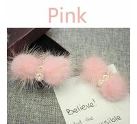 1 Paio Visone Pelliccia Strass Fiocco Scarpe Clip Soffice Ornamento Tacchi Baule
