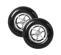 1 Pair 200x50 Lega di Alluminio Solida Ruote Anteriori per Sedia a Rotelle di Ricambio Accessorio con 5/16" (8 mm) Cuscinetto per Molte Carrozzina Elettrica