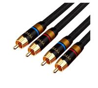 1 Pair 2RCA to High Performance Audio Cable for Amplifier DAC TV DVD Premium(Black one pair,0.5m)