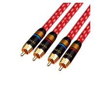 1 Pair 2RCA to High Performance Audio Cable for Amplifier DAC TV DVD Premium(Red one pair,2m)