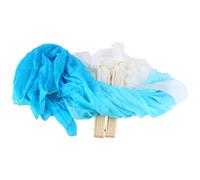 1 Pair Belly Dance Bamboo Fan Imitation Silk Dance Long Fans Handmade