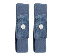 1 Pair Elastic Adjustable Strap - No Buckle Belt Men | Invisible Buckleless Belt Women, Flat Comfort Waistband for Denim Trousers Shorts Skirts Outdoor Sports, Easy Closure No Hassle Wardrobe