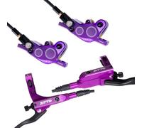 1-Pair MTB Idraulico Freni Set for Bicicletta Disco 4-Pushes Pistone Mountain