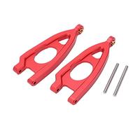 1 Pair RC Front Upper Swing Arms, High Performance Aluminum Alloy Suspension Arms Upgrade Parts for Granite 1/10 RC Car Durable Lightweight CNC Machined Anodized (Rossa)