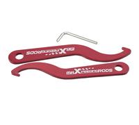 1 Pair Steel Adjustable Tool Sleeve Coilover Shock Spanner Wrench Set Red