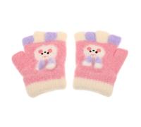 1 Pair Toddler Winter Gloves Kids Waterproof Warm Soft Polyester Cartoon Design